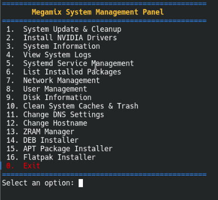 Megamix Panel Interface
