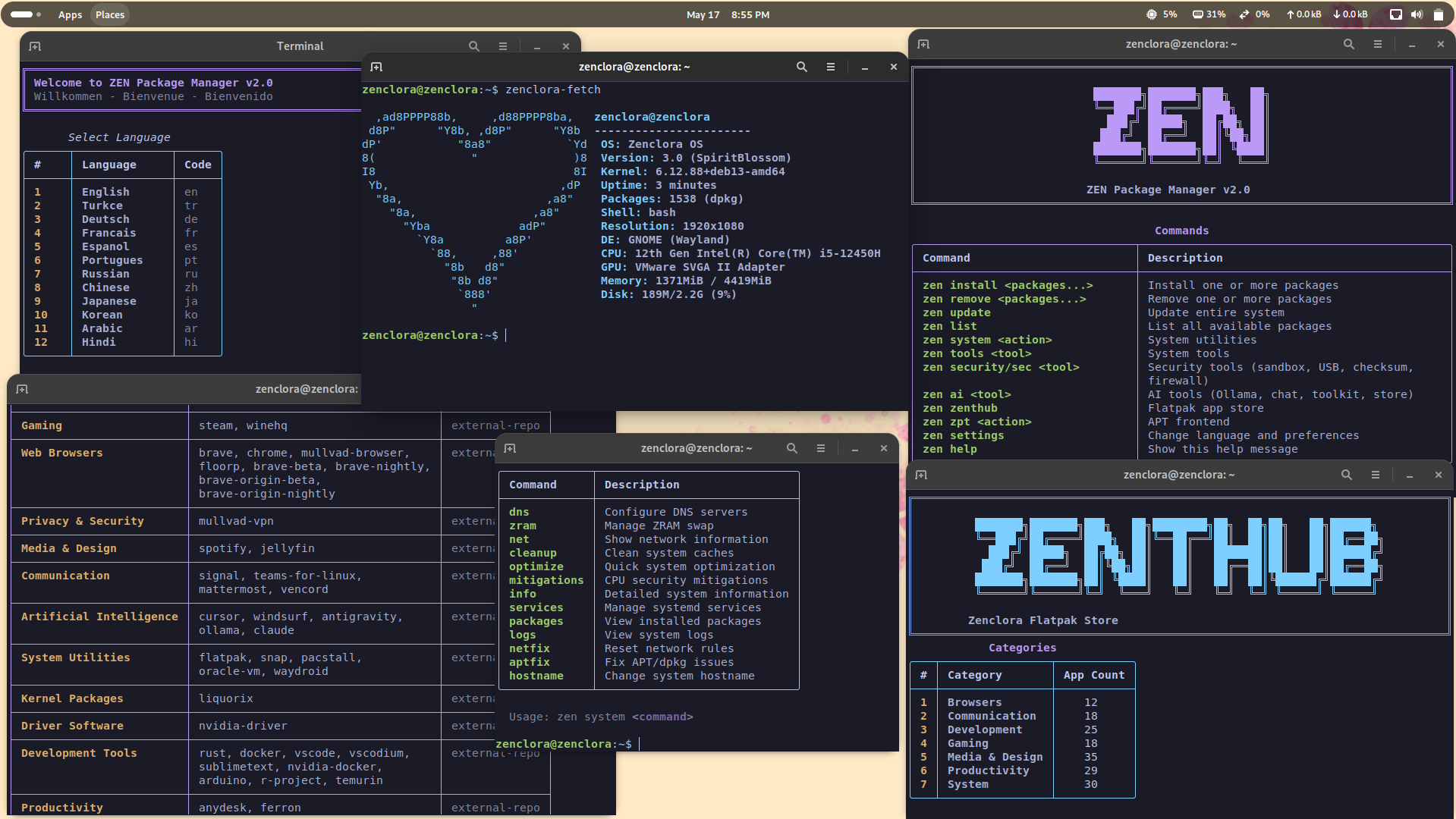 Zenclora Gnome Desktop 3