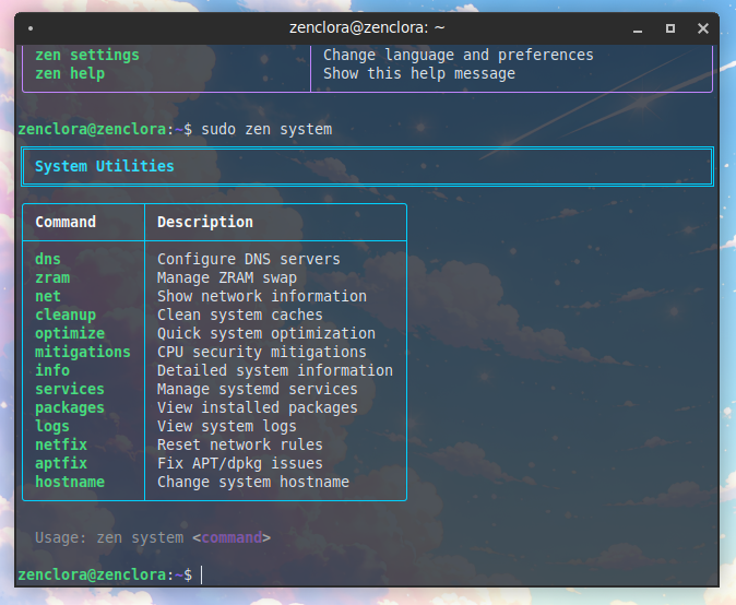 System Utilities